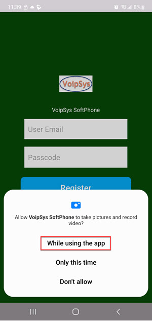 Image: Opening. Grant permissions.